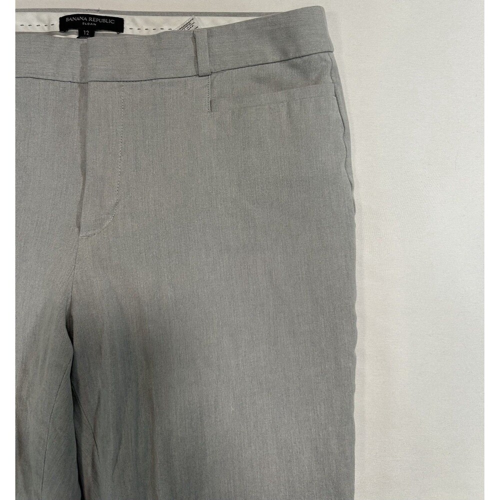 Banana Republic Sloan Women's Pants Size 12 Gray Stretch Career Ankle Pants